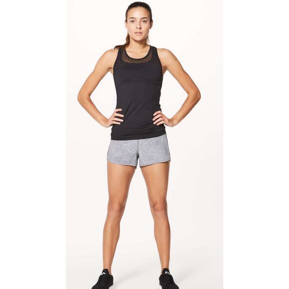 LULULEMON Home Stretch Tank Women's Size 4 Black With Mesh - Picture 1 of 14